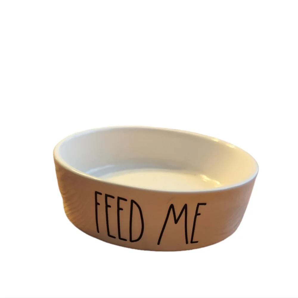 Rae Dunn Feed Me Small Pet Bowl Artisan Collection